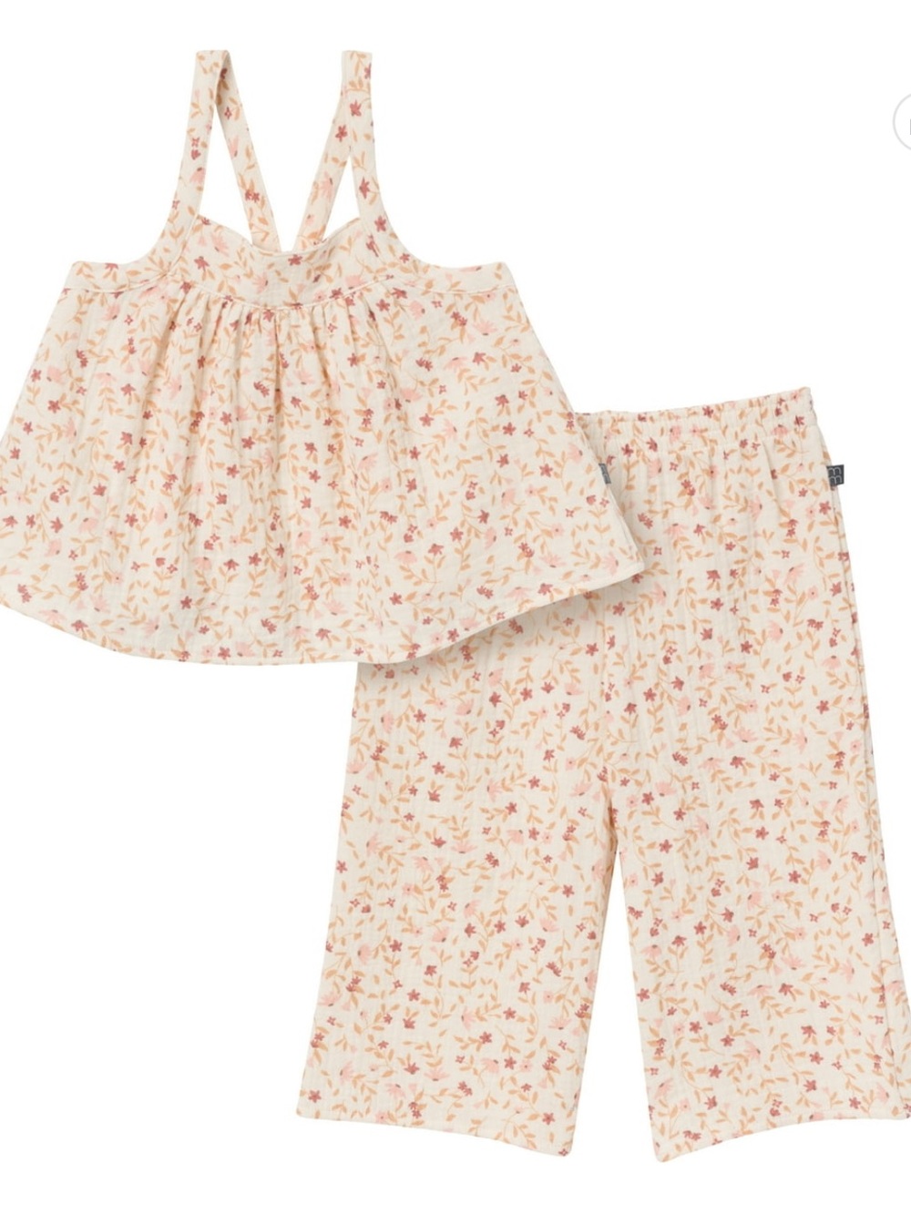 Baby Girl Floral Two-Piece Pant and Top Outfit Set